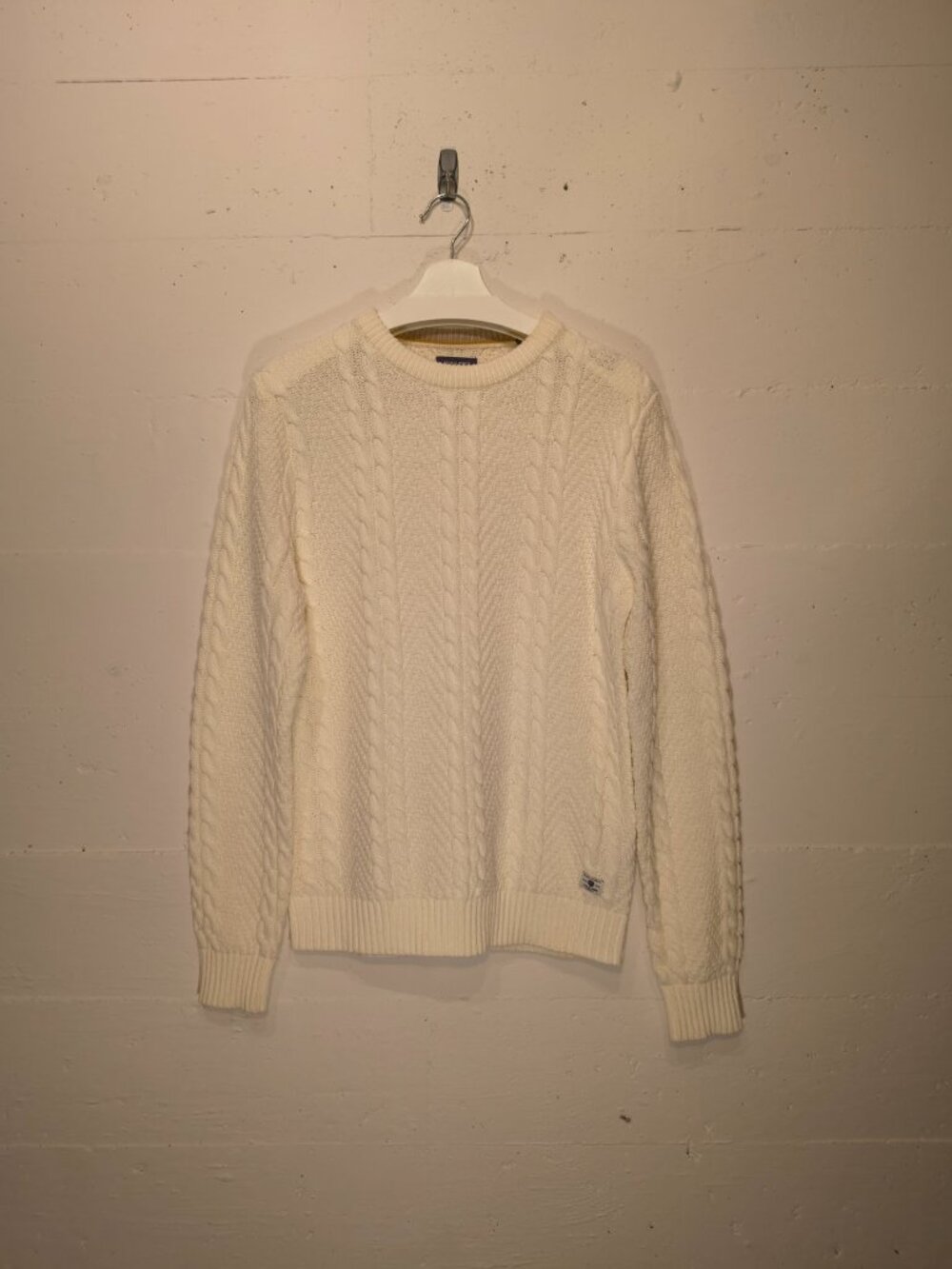 Jack & Jones Premium Cream Cable Knit Sweater Size S
